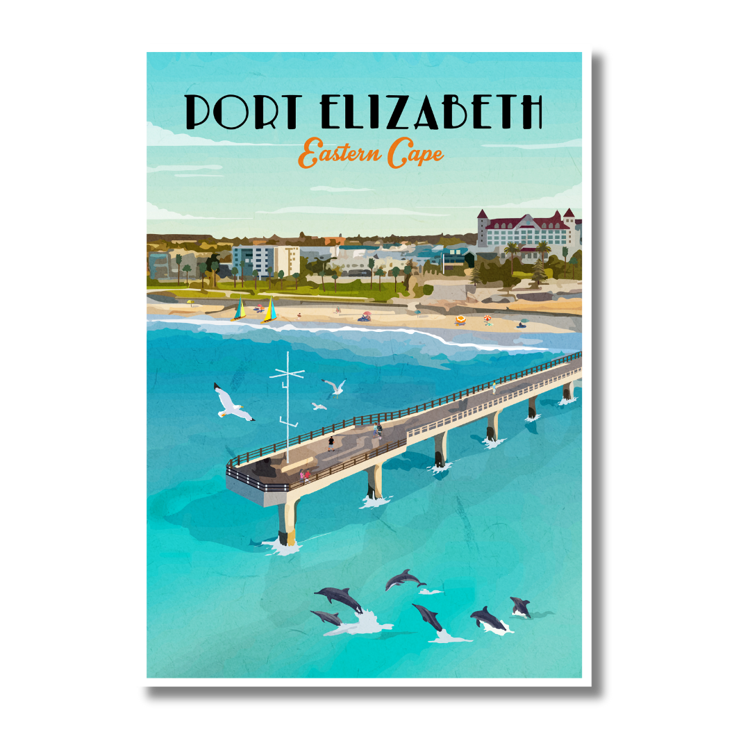 Port Elizabeth Art Poster Print – Roam Travel Poster Co.
