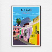Bo Kaap Cape Town Poster Print with black frame