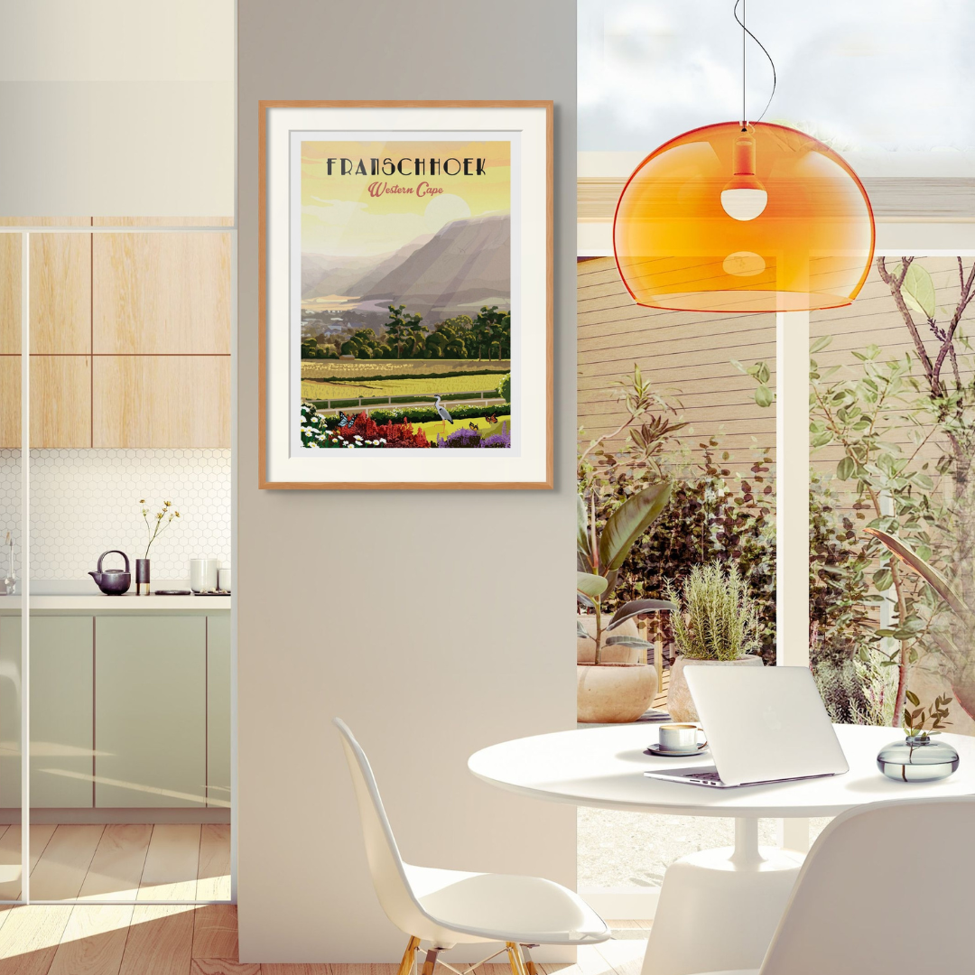 Framed fraschhoek poster