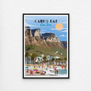 Camps Bay poster with black frame