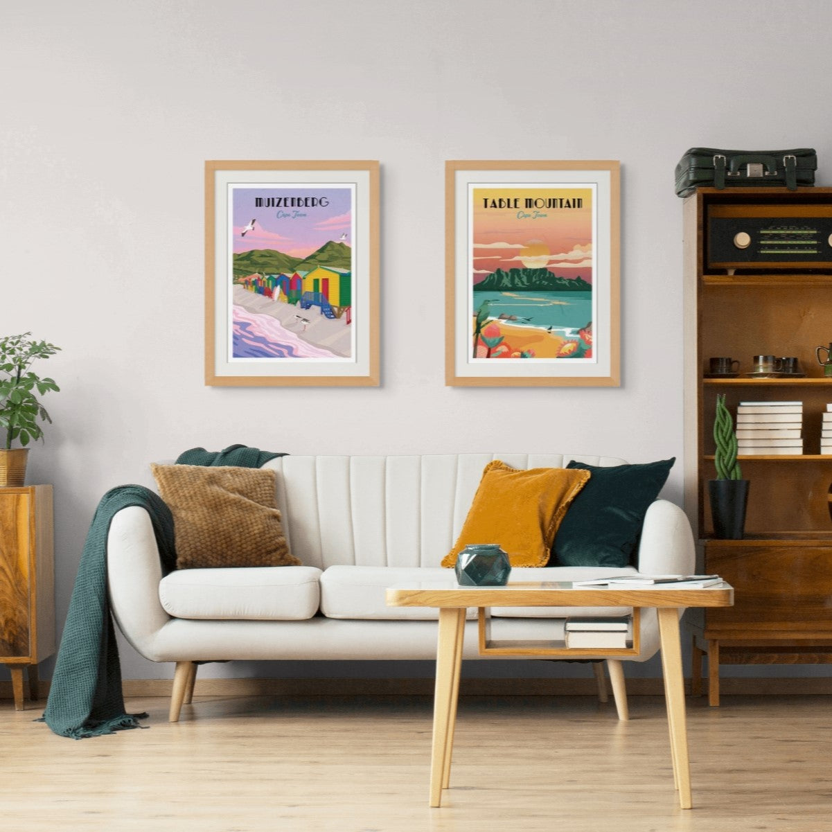 Muizenberg and table mountain travel posters