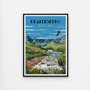 Drakensberg poster with black frame